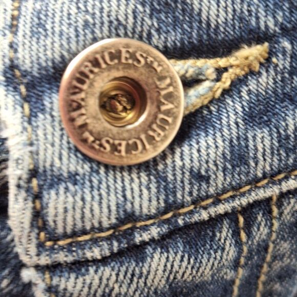 Maurices Womens Jr Size 15/16 Long Hipster Boot Stretch Distressed Medium Wash - Picture 4 of 16